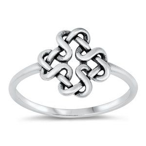 Sterling Silver Celtic Knot Ring 925 Fashion Band